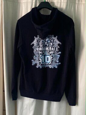 Dragon Fall 10 Event Graphic Zip Up Hoodie Black Bella Canvas XL Fantasy Dragon